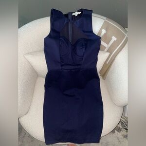 Adelyn‎ Rae Navy Cutout Dress